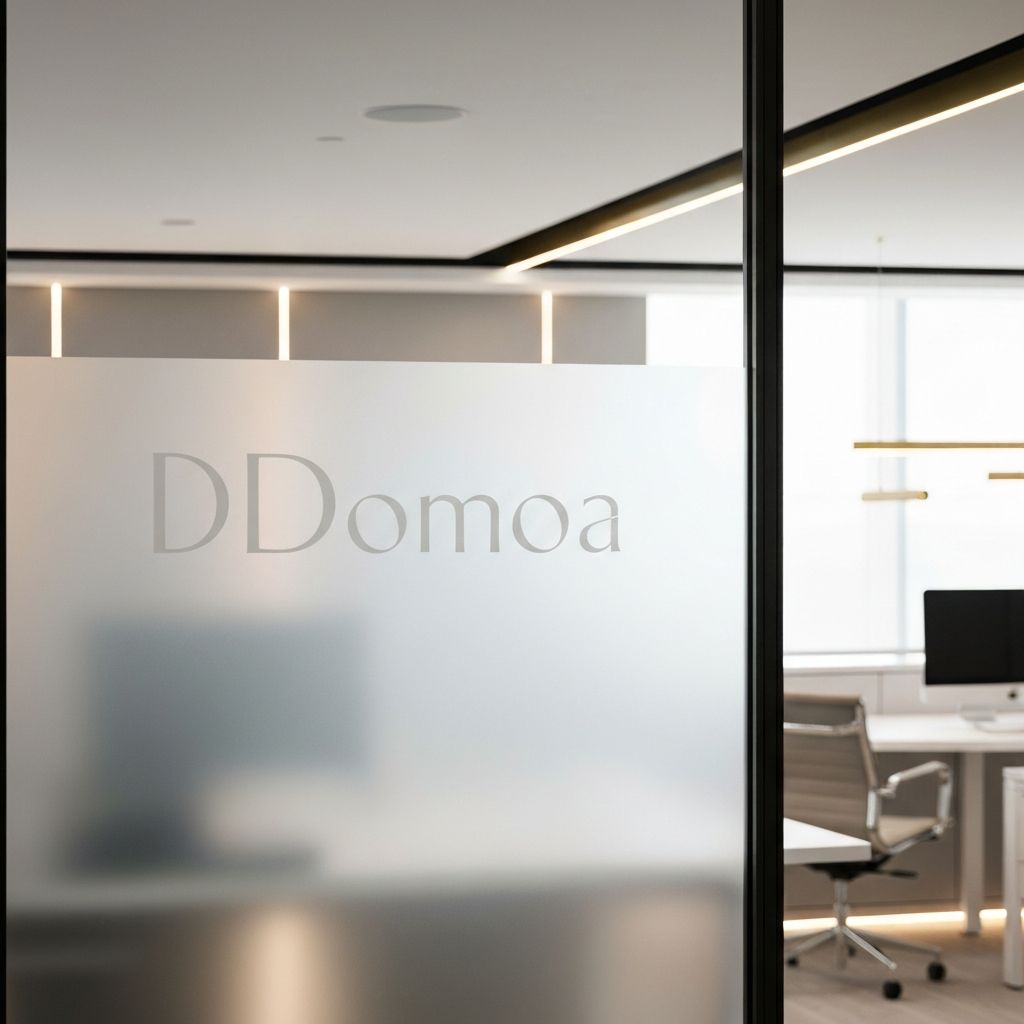 Domoa Glass Logo mockup